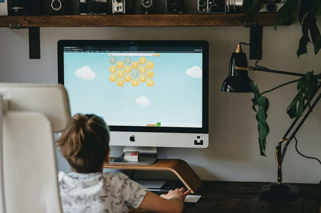 person playing coding game